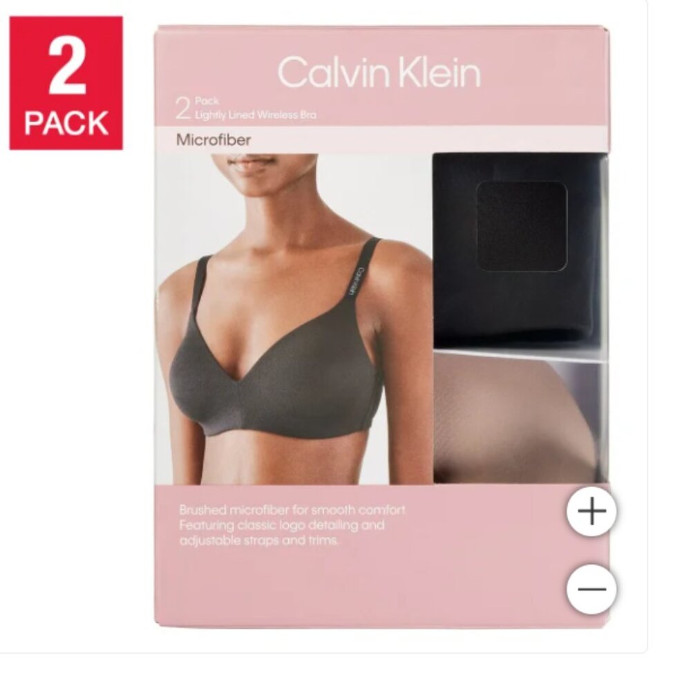 Calvin Klein Women's Wirefree Bra, 2-pack